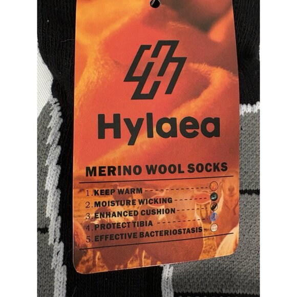 NWT Hylaea Calf High Merino Wool Socks Men’s 6-8.5 Women’s 8-10 Ski Hike - Picture 2 of 6